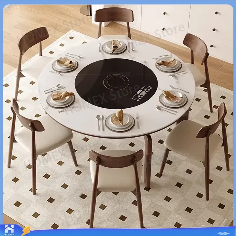 Extendable Folding Dining Table Legs Wood Round Extension Mechanism Multifunctional Home Furniture Space Saving Kitchen Desk