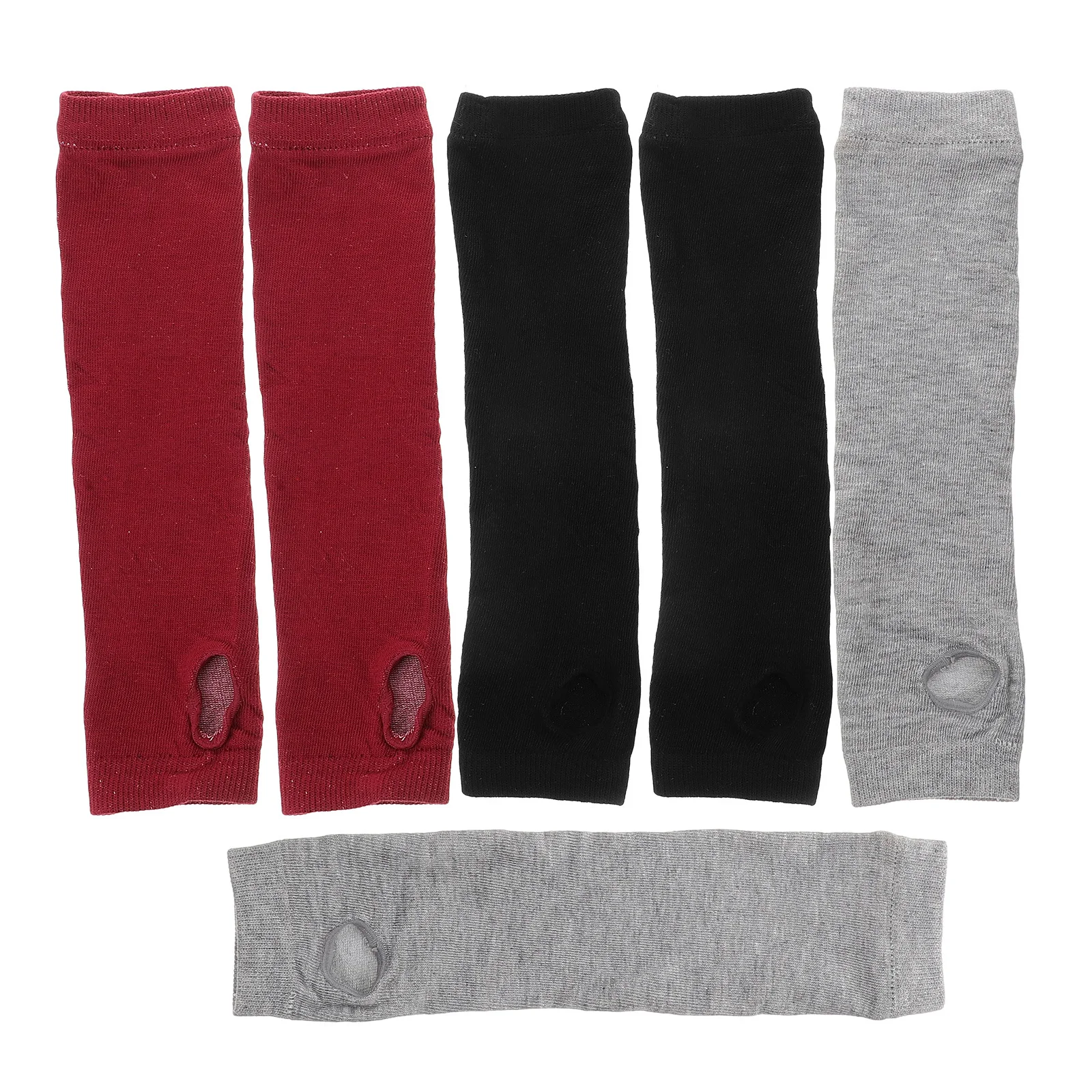 3 قطعة قفازات نسائية رفيعة بدون أصابع لتدفئة الذراع الطويلة أكمام من مزيج القطن الناعم القابل للتمدد للاستخدام في ربيع الخريف في الهواء الطلق #3