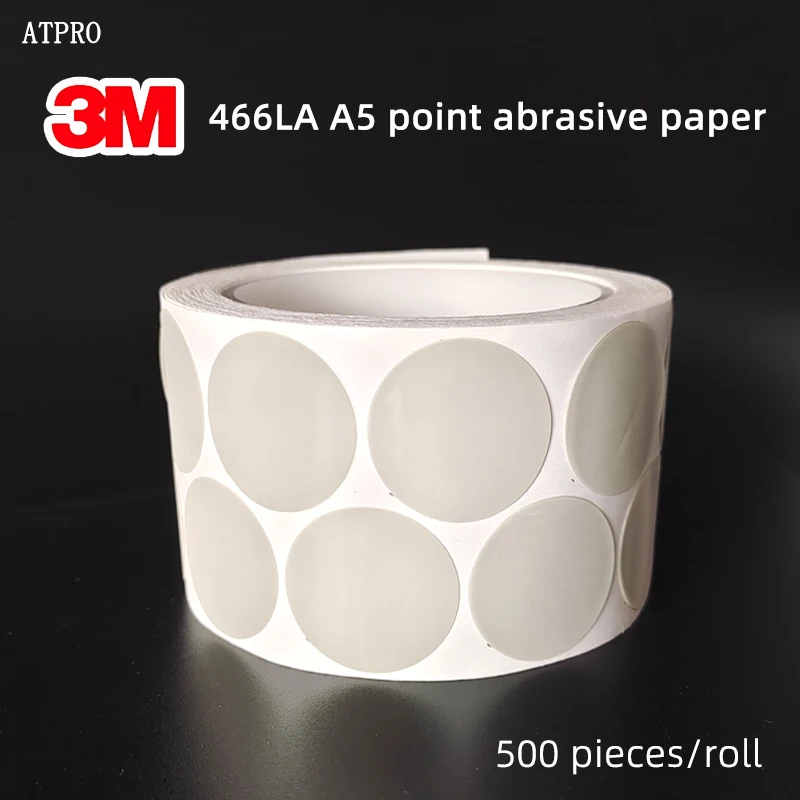 

500PCS 3M 466 LA Sandpaper Roll 1 Inch Round Adhesive Sandpaper P3000 Grit