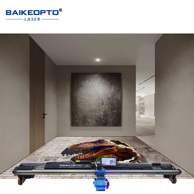 BK-UV128F GW128F 3D CMYKW UV inkjet floor printer for ground printing AI Intelligent Printer AI ground Inkjet Printer Machine