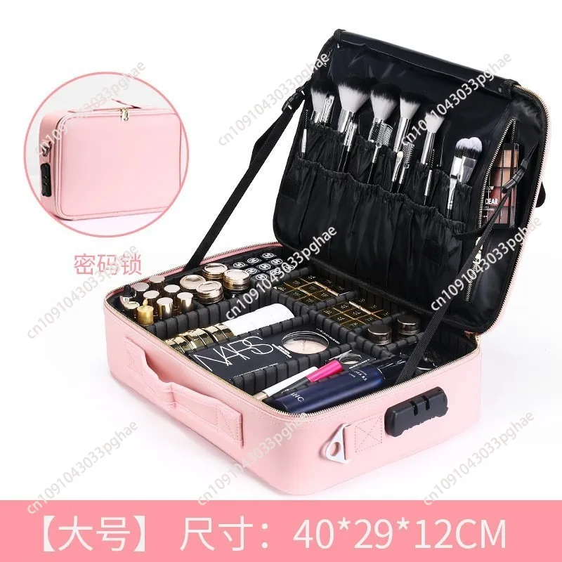 

Профессиональная косметичка, очень большая косметичка, органайзер для кистей для макияжа, коробка для хранения, сумки для маникюра с разделителями