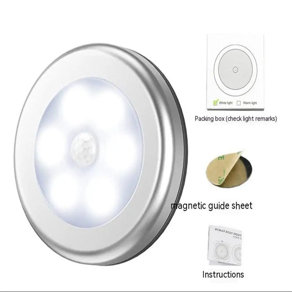 0.6w Magnetic Led Night Light 35lm 120 Degree Wide Angle Human Body Sensor Cabinet Stair Wall Lamp Dropshipping