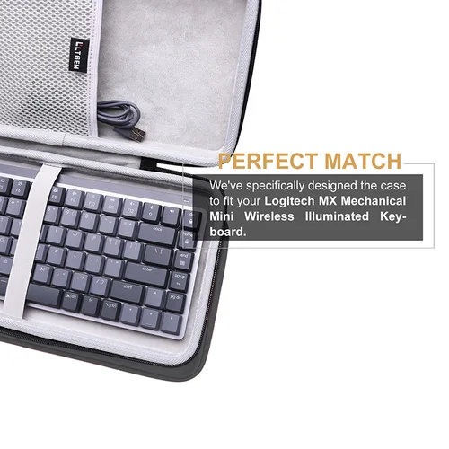 Imagen 2 del producto LTGEM-estuche rígido de EVA para Mini teclado inalámbrico mecánico Logitech MX, bolsa de almacenamiento de transporte protectora de viaje