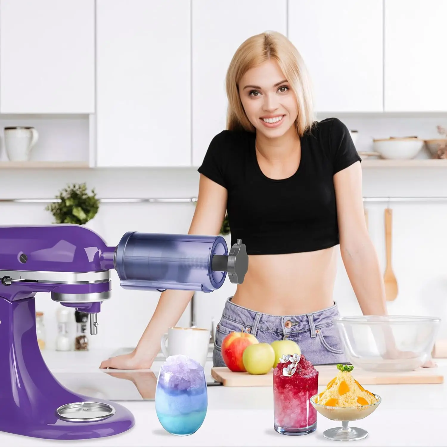 Shaved Ice Attachment for Kitchenaid Stand Mixer,Snow Cone Machine