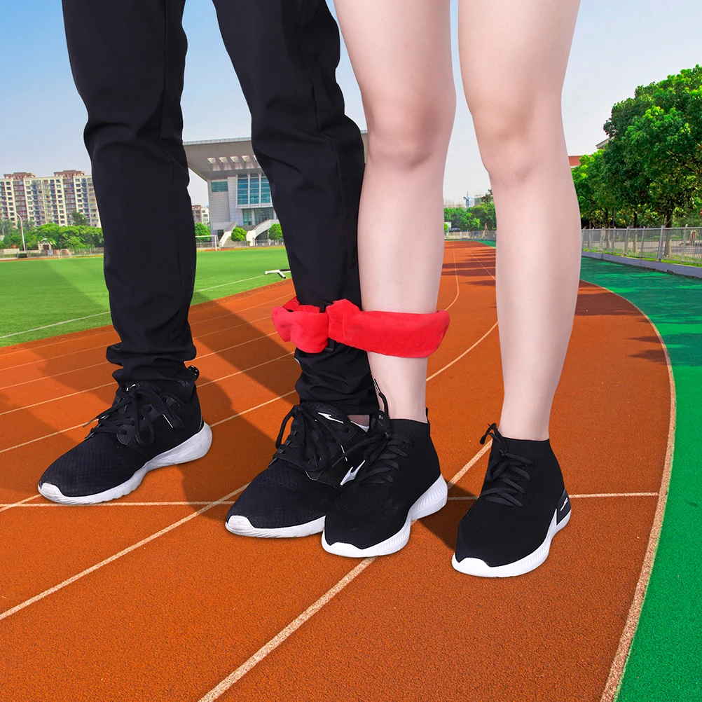 

6pcs Elastic Tie Rope Straps Three-Legged Race Bands For Kids Party Fun Day Outdoor Sports Carnival Competition Playground