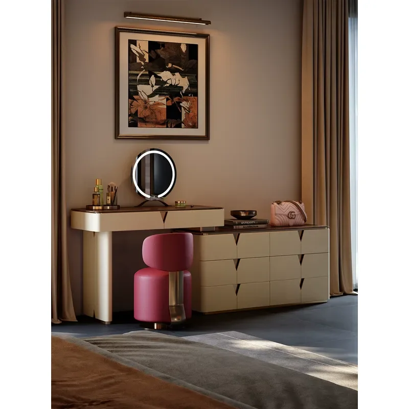Black Walnut Dresser Chest Integrated Modern Simple Bedroom Storage High End New Dressing Table
