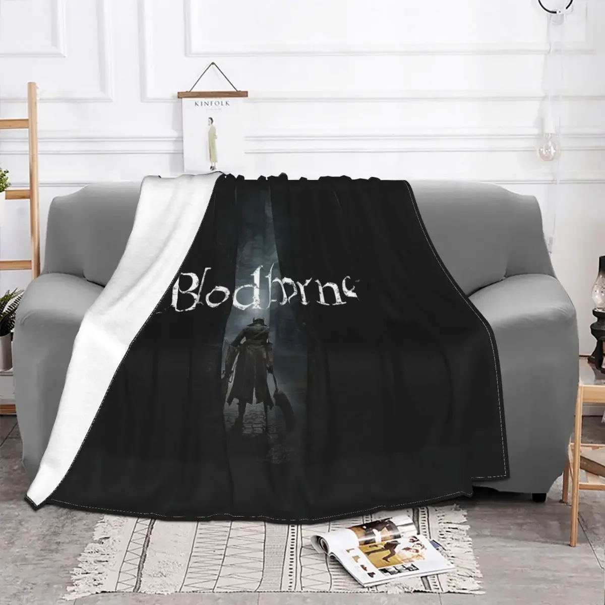 Bloodborne Game Fleece Throw Blankets The Old Hunters Blanket for Bedding Car Lightweight Bedroom Quilt