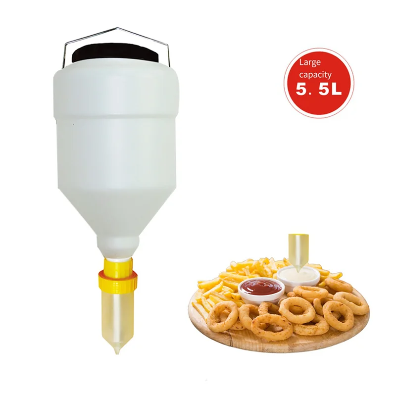 

【Best Selling】2X 5.5L Sauce Bottle Sauce Squeeze Bottle Hanging Sauce Dispenser Squeeze Bottle Hanging Sauce Dispenser Large Dia