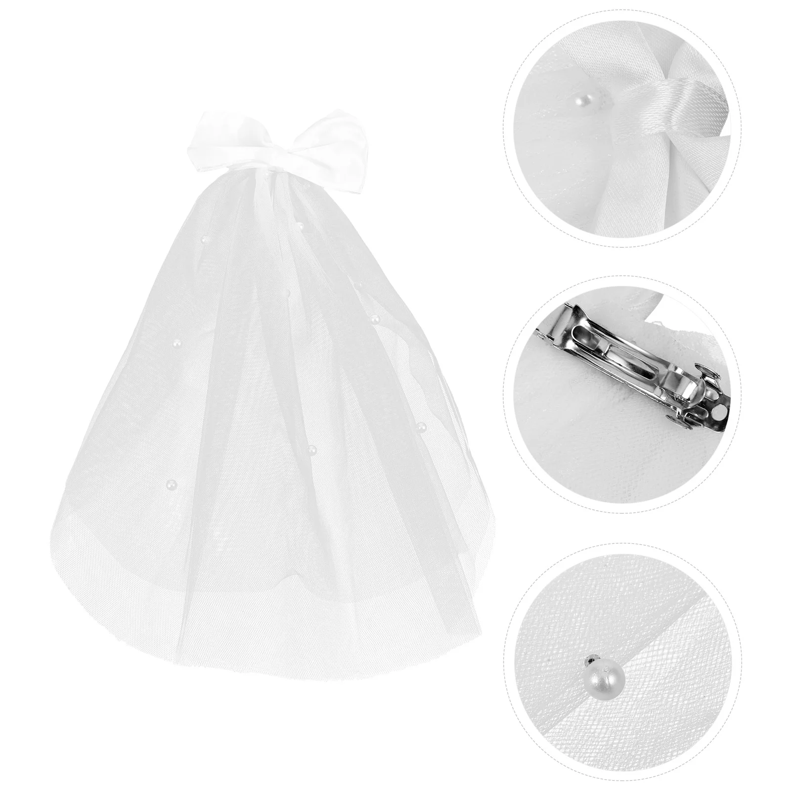 Pet Wedding Veil Cat Dog Bridal Headdress Bow Veil Wedding Pets Costume Veil Dog Wedding Veil Hair Accessories