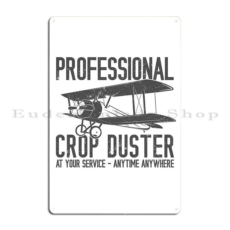 Funny Professional Crop Duster Fart Joke Gift Metal Plaque Poster Club Garage Design Wall Mural Garage Tin Sign Poster