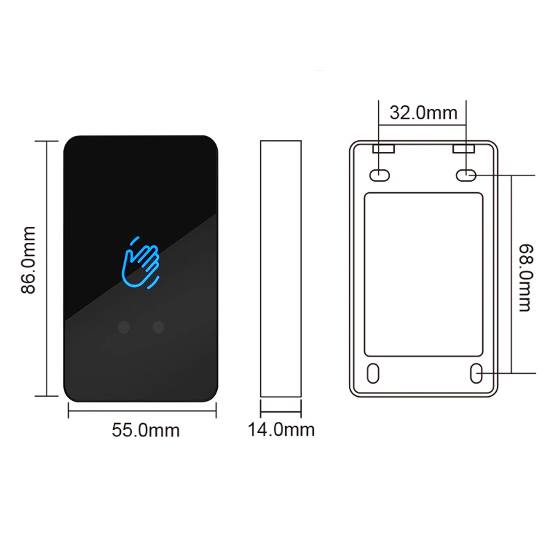 Waterproof 12V/24V Touchless Infrared Sensor Switch No Touch Contactless Switches Door Release Access Control Exit Button