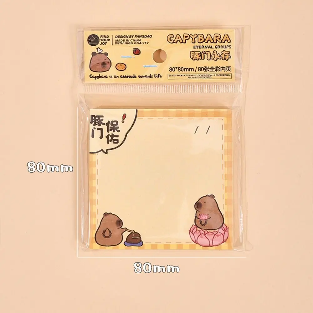 Non Sticky Capybara Memo Pad Daily To Do List Cartoon Message Paper Note Pad Cute INS Note Paper Student