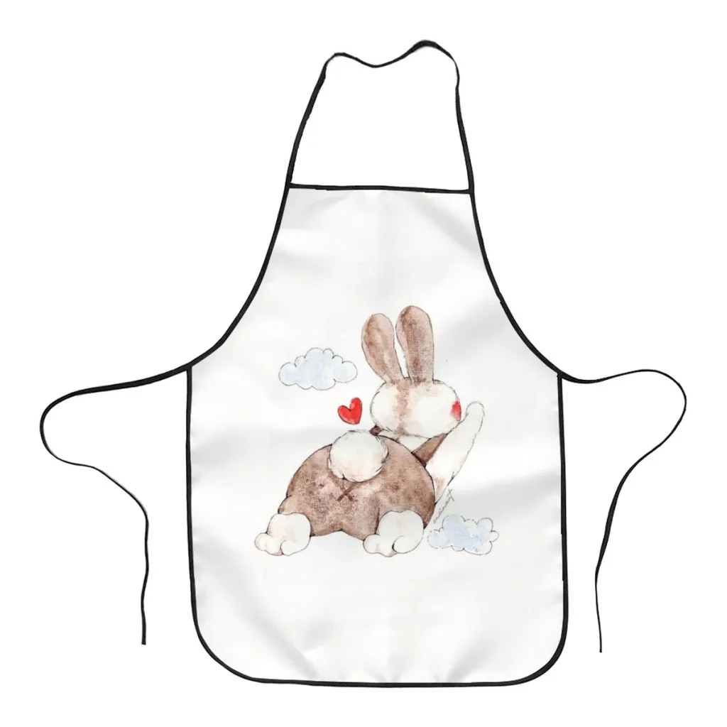 

Marshmallow Butt Kitchen Women Apron Household Cleaning Composite Pinafore Salon Home Cooking Baking Adult