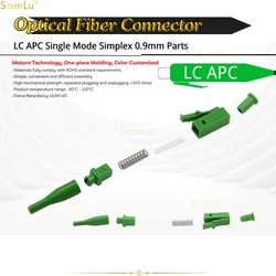 200pcs/Lot sale Lc/pc Simplex Single Mode Apc Green Lc0.9 Jumper Loose Optical Fiber Connector