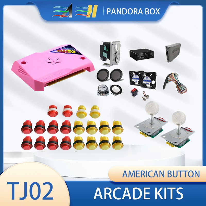 

DIY Arcade Machine Cabinet Bundle Original Pandora Box DX Console Set with Push Button Copy 8 Way Joysticks