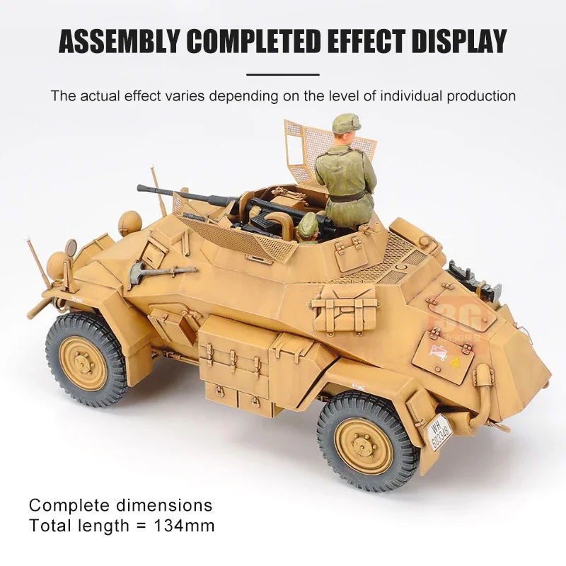 TAMIYA-kit de modelo de tanque ensamblado, vehículo blindado con ruedas, Sd. Kfz-222 alemán, 35286, 1/35