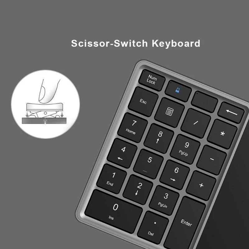 

Цифровая клавиатура, тонкая Bluetooth-совместимая + беспроводная связь 2,4 ГГц с сенсорной панелью, цифровая клавиатура, лучшая