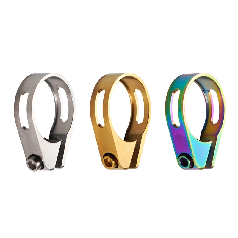 

CNC Titanium зажим для сидения велосипеда 31,8 мм 34,9 мм Велосипедное Сиденье седло трубка зажим Ti MTB дорожные велосипедные аксессуары часть