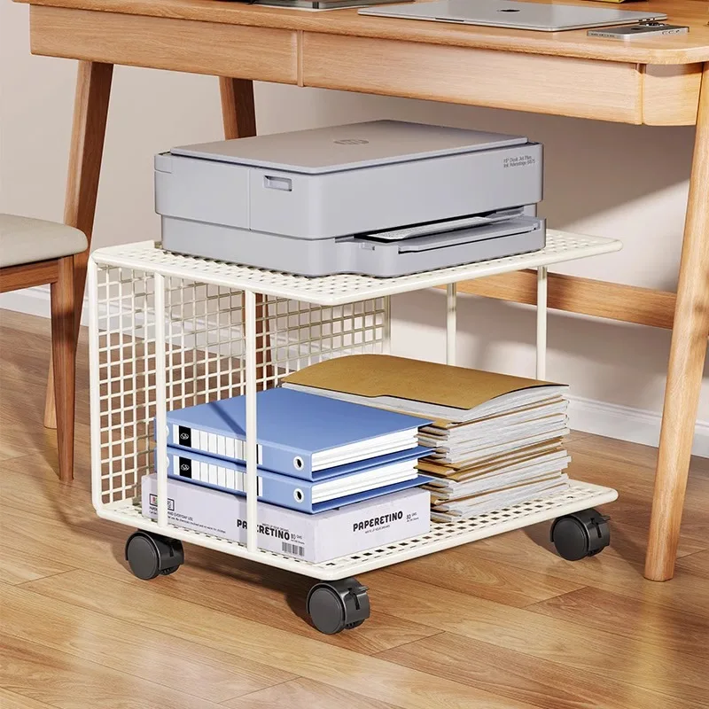 Double-Layer Desktop Storage Rack Multifunctional Office Copier Shelf Small Printer Racks for Host