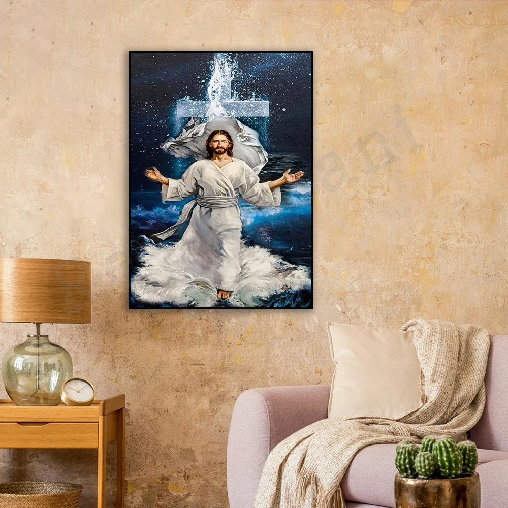 

Jesus Walking on Water Poster | Communion Gifts | Jesus Canvas Poster, Water Ocean Poster