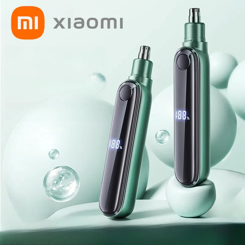 2024 XIAOMI MIJIA Electric Nose Hair Trimmer 13000rpm Intelligent LED Digital Display With Double-edged Blade Trimmer For Nose