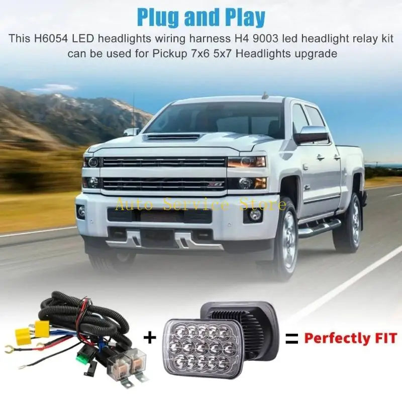 462A High Performances H4 Headlight Relays Wiring Universal Halogen Light Enhances Brightness for Improved Night Visibility