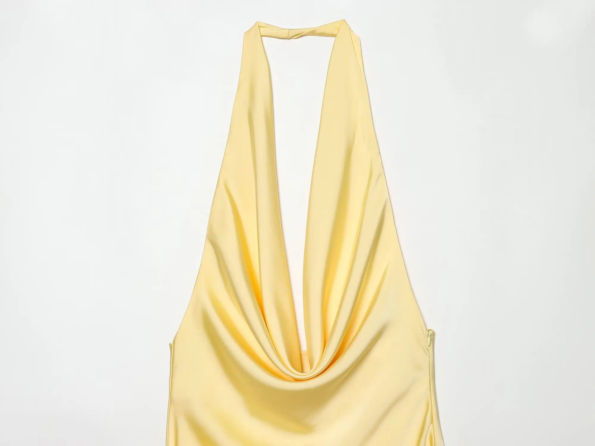 TFMLN Trendiges Damen-Neckholder-Kleid mit tiefem V-Ausschnitt, Sommer, neu, elegant, rückenfrei, einfarbig, ärmellos, mit Schnürung, schick, High Street – Detail 4