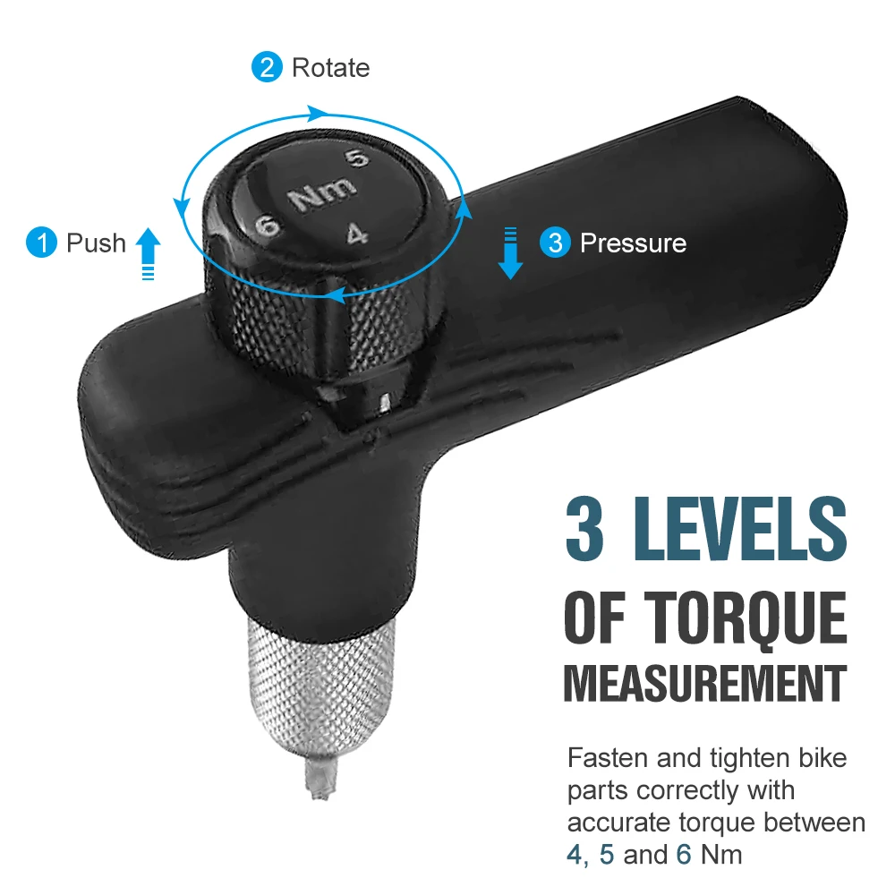 Adjustable Bike Torque Wrench 4/5/6Nm Torque T Wrench Portable Bicycle Maintenance Kit Bicycle Accessories Cycling Repair Tools