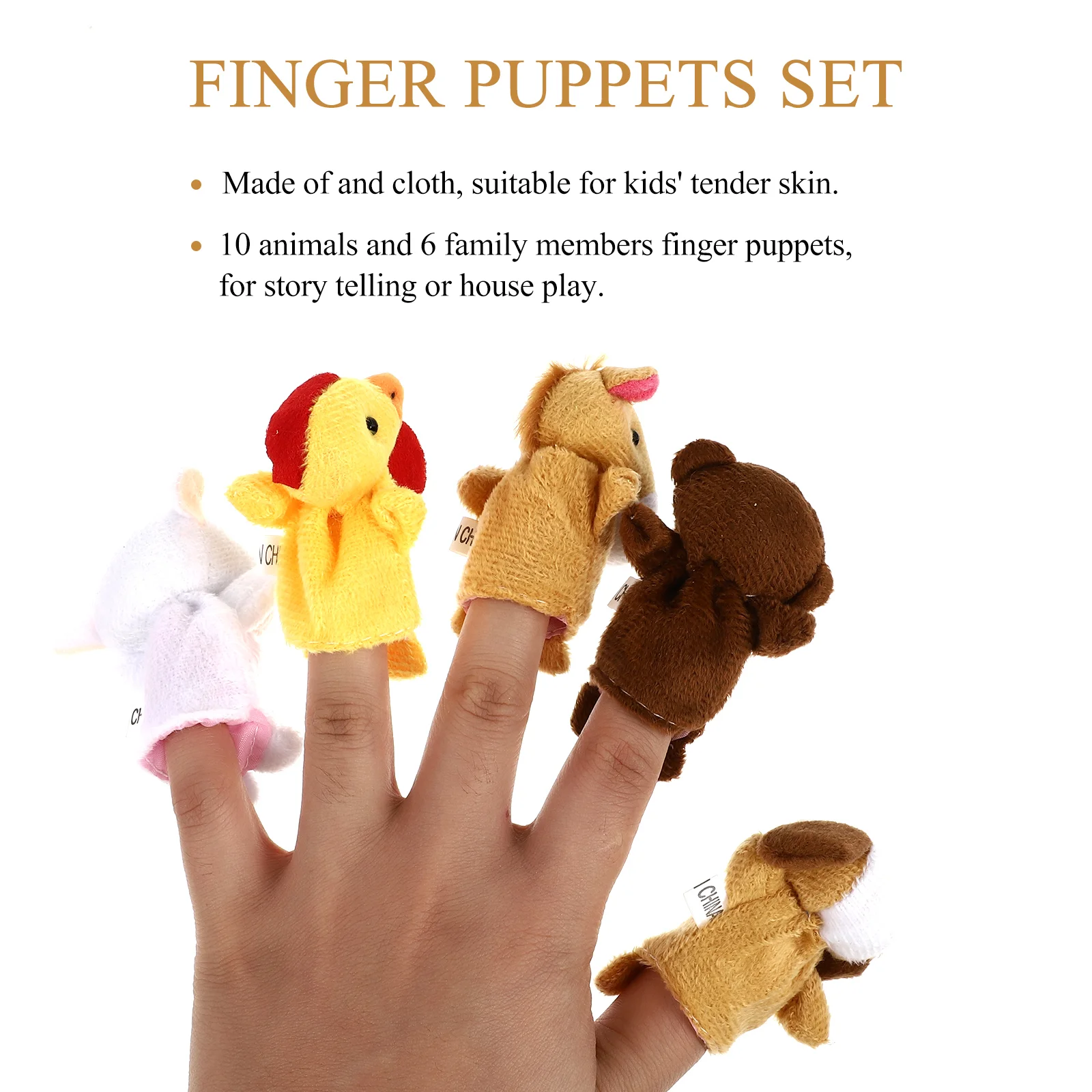 Story Puppets Animals Baby Toy Educational Toys Play House Accessories Child Hand