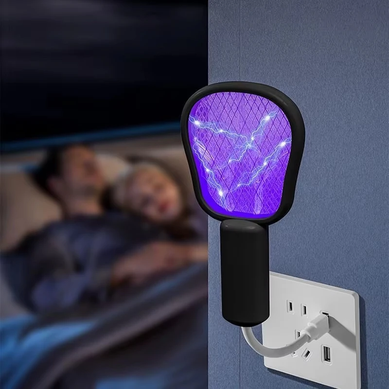 New USB Electric Mosquito Swatter Mosquito Killer Outdoor 3-In-1 Powerful Mosquito Catcher For Home Use