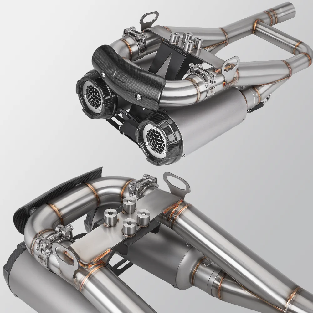 Motorcycle Exhaust System Slip-On for ZX4R ZX4RR 4R 5Interface Middle Link Pipe Racing Line Modified Escape 2