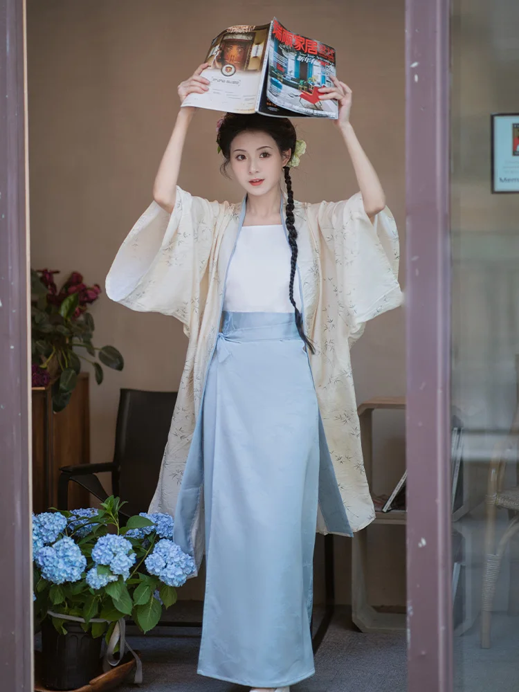 

Cloud Tide Original Hanfu Women's [Morning And Evening] Song Dynas Sle Thin Skirt Long Dry Temple Daily Commute