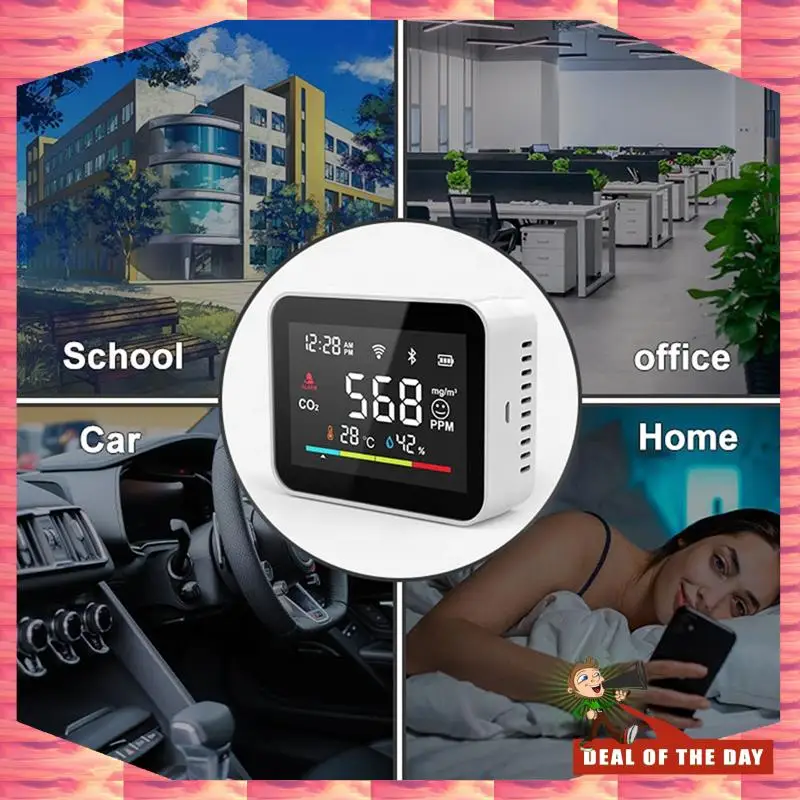 24-Hour Delivery Tuya CO2 Dioxide Detector WIFI CO2 Monitor Meter Co2 Sensor Indoor Agricultural Greenhouse Air Humiture Sensor