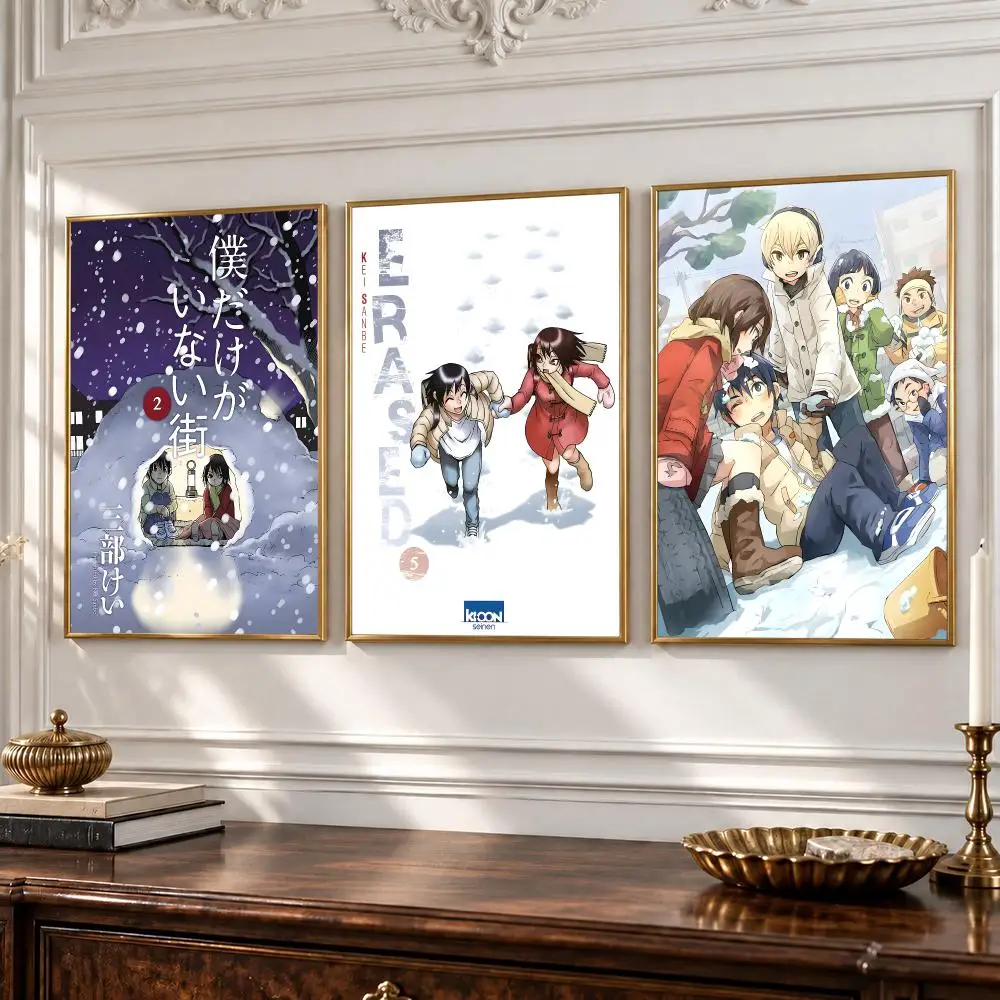 anime Erased Poster HD Poster Peel Stick Waterproof Wall Art Print Bedroom Living Room Modern Decor Gift