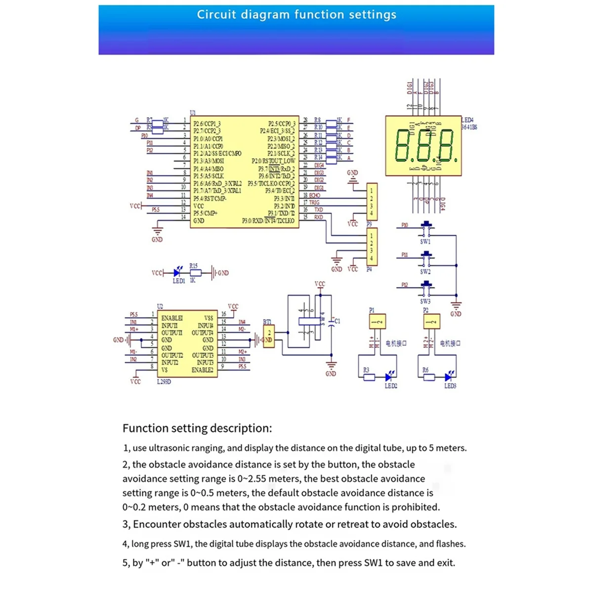 Ranging and obstacle avoidance car DIY Ultrasonic Ranging and Obstacle Avoidance Car Welding Kit
