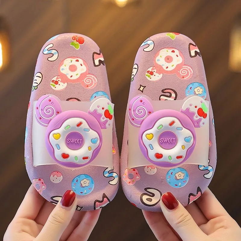 

New children's slippers female summer indoor children's non-slip card cute baby princess pass home toddlers