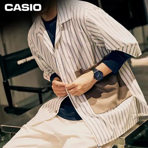 CASIO EFS-S590YDC-2AUPR Fashion Solar Quartz Men Watch 100m Waterproof Chronograph Casual Business Wrist Watch