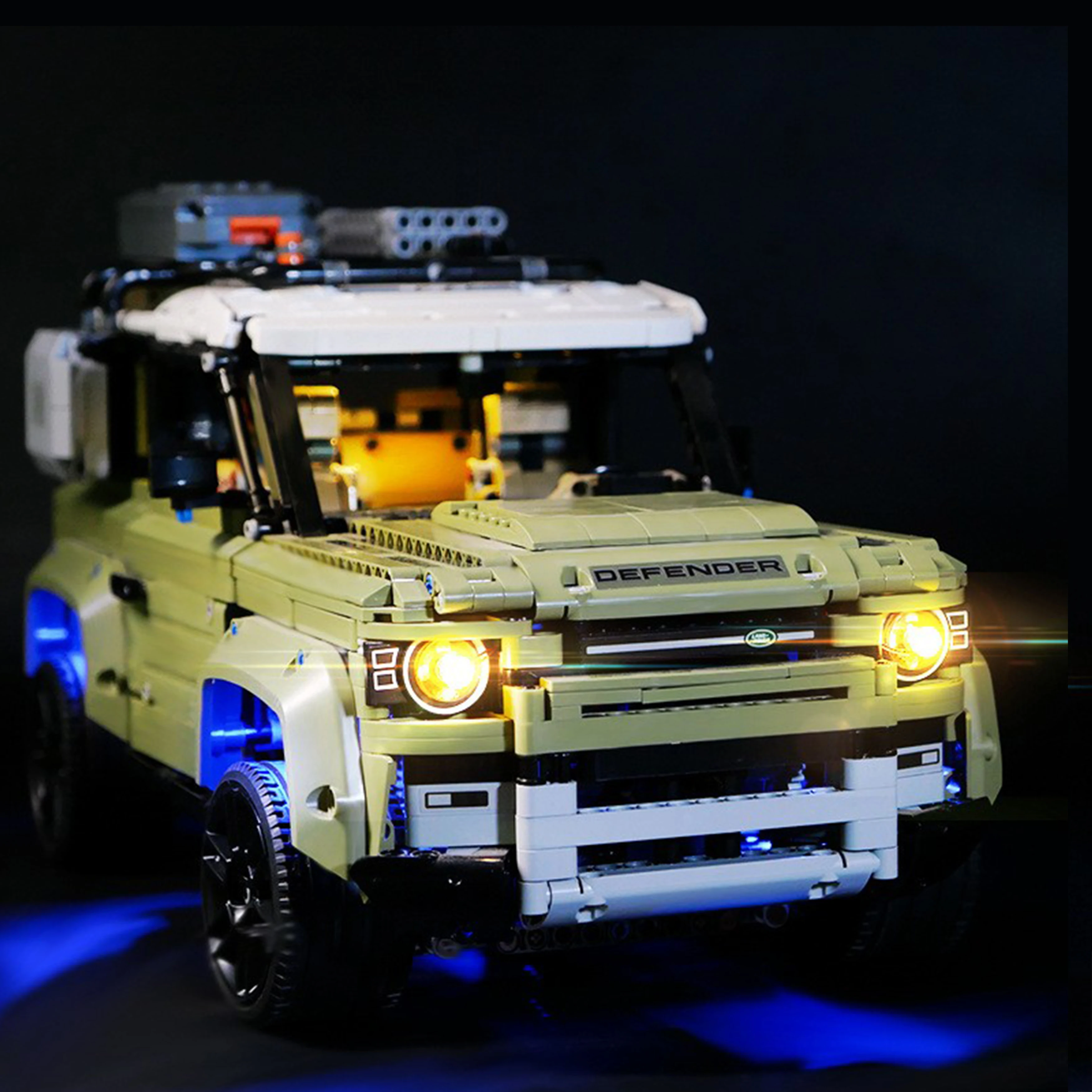 DIY ビルディングブロック LED ライトキット 42110 テクニックオフロードディフェンダーモデル用、クリエイティブディスプレイ & ギフト用照明アクセサリー