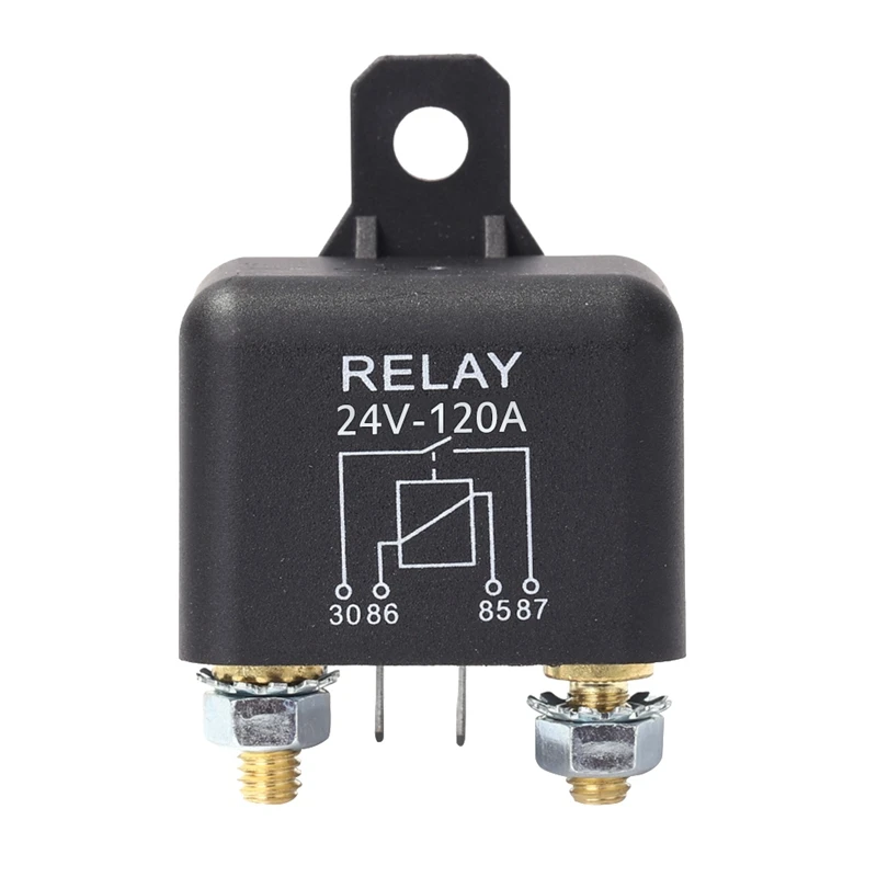 1 Piece Car Truck Motor Automotive Relay Replacement Black Plastic 24V 120A Continuous Type Automotive Car Relays