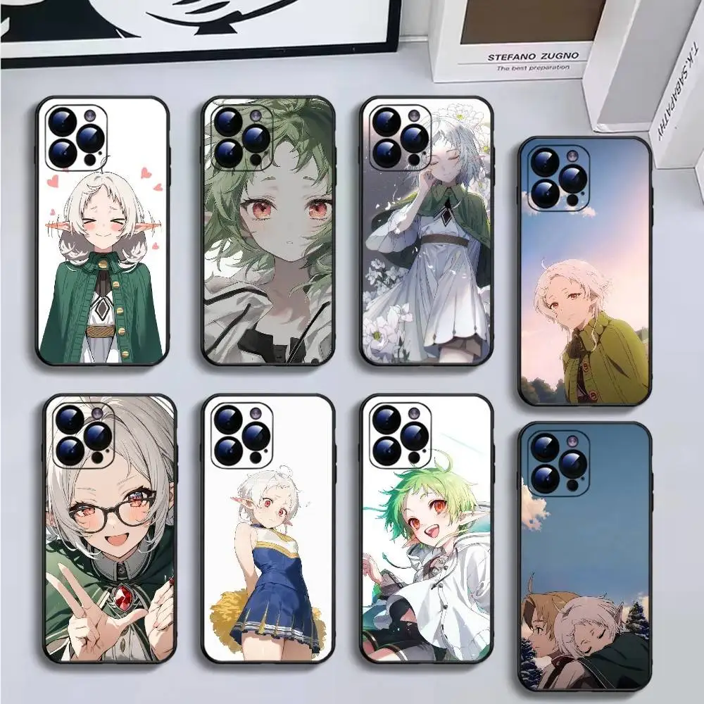 

Mushoku Tensei Sylphiette Phone Case For iPhone16,15,14,13,12,11 Plus,Pro Max,XS,X,XR,SE,Mini,8,7,Soft Silicone Black Cover