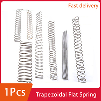 1Pcs Spring Steel Stainless Nickelage Spring Trapezoidal Flat Spring Lengthen Flat Shape Rectangle Square Wire Diameter 0.6-1mm