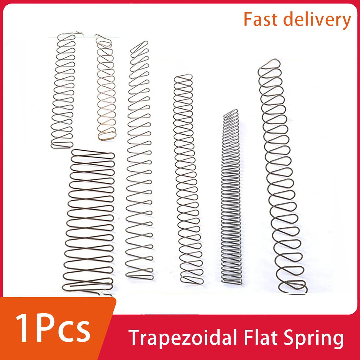 1Pcs Spring Steel Stainless Nickelage Spring Trapezoidal Flat Spring Lengthen Flat Shape Rectangle Square Wire Diameter 0.6-1mm