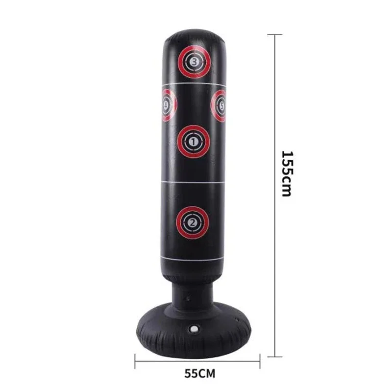 Bolsa de boxeo inflable para aliviar el estrés, saco de arena para niños y adultos