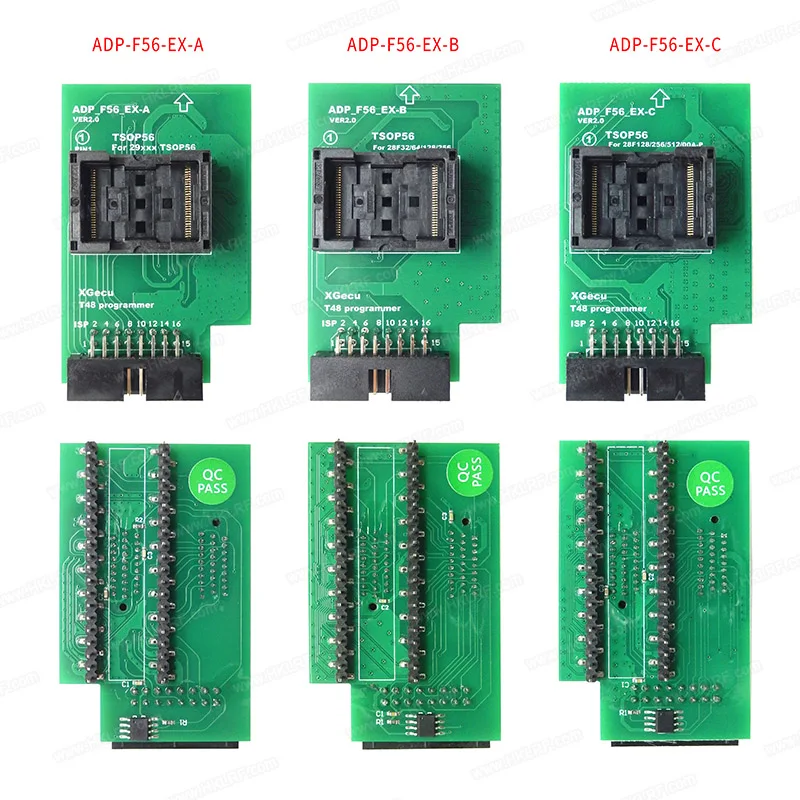 In stock Newest 3in1 ADP_F56_EX_A(B/C) XGecu T48 Universal IC Socket Programmer Adapter