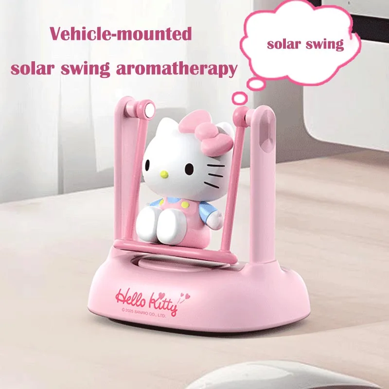 

Hello Kitty Car Fragrance Fully Automatic Solar Aromatherapy Diffuser Car Air Freshener Aromatherapy Christmas Gift ﻿