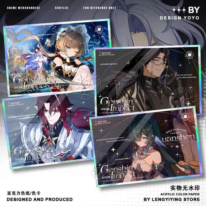 Game Genshin Impact Regrator Sandrone Acrylic Laser Signature Card Colored Paper Double Flash Shikishi Ornament Birthday Gift