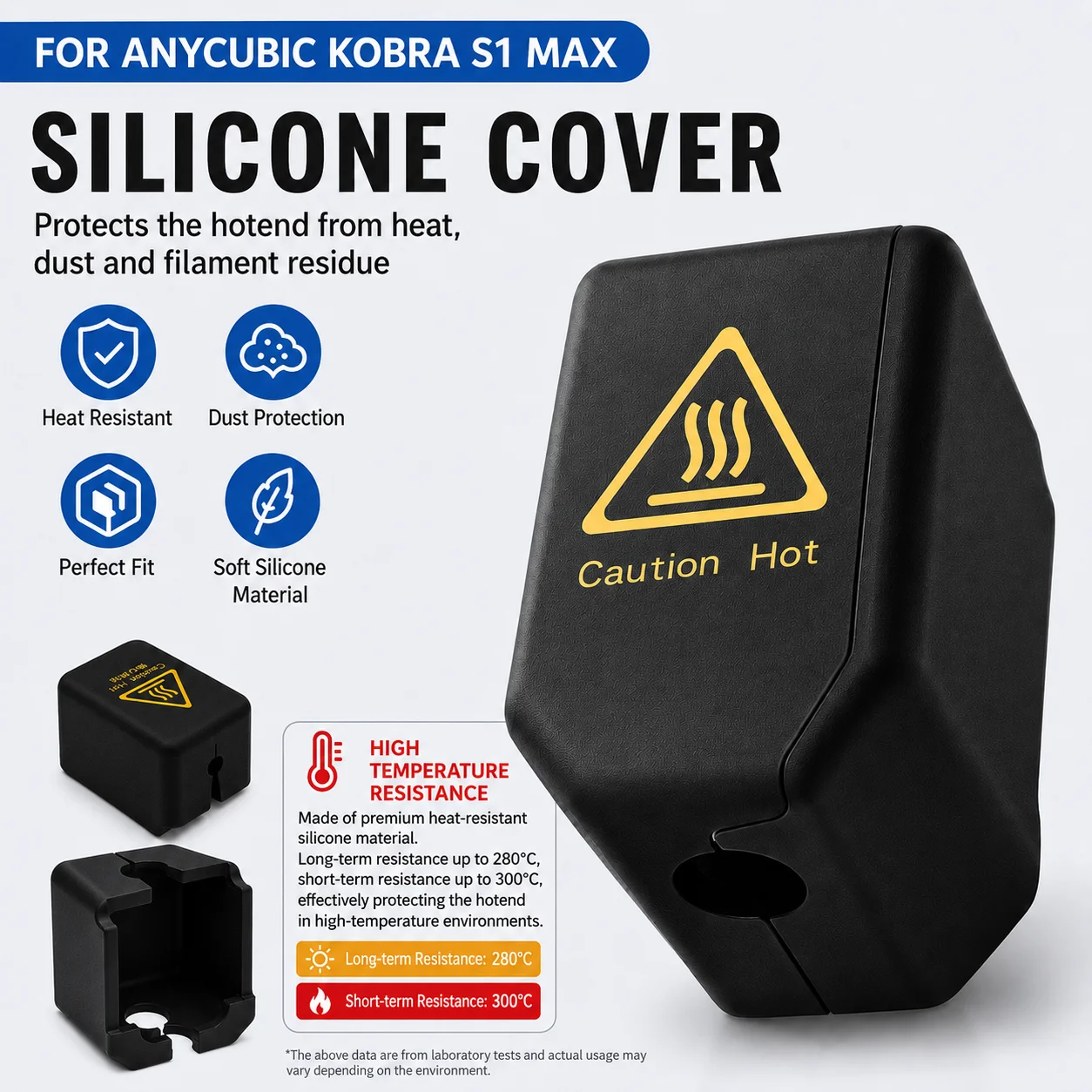 

For Anycubic Kobra S1 Max Nozzle Sock Printhead Protective Cover Hotend Silicone Sleeve Kobra s1 Max Combo Accesories