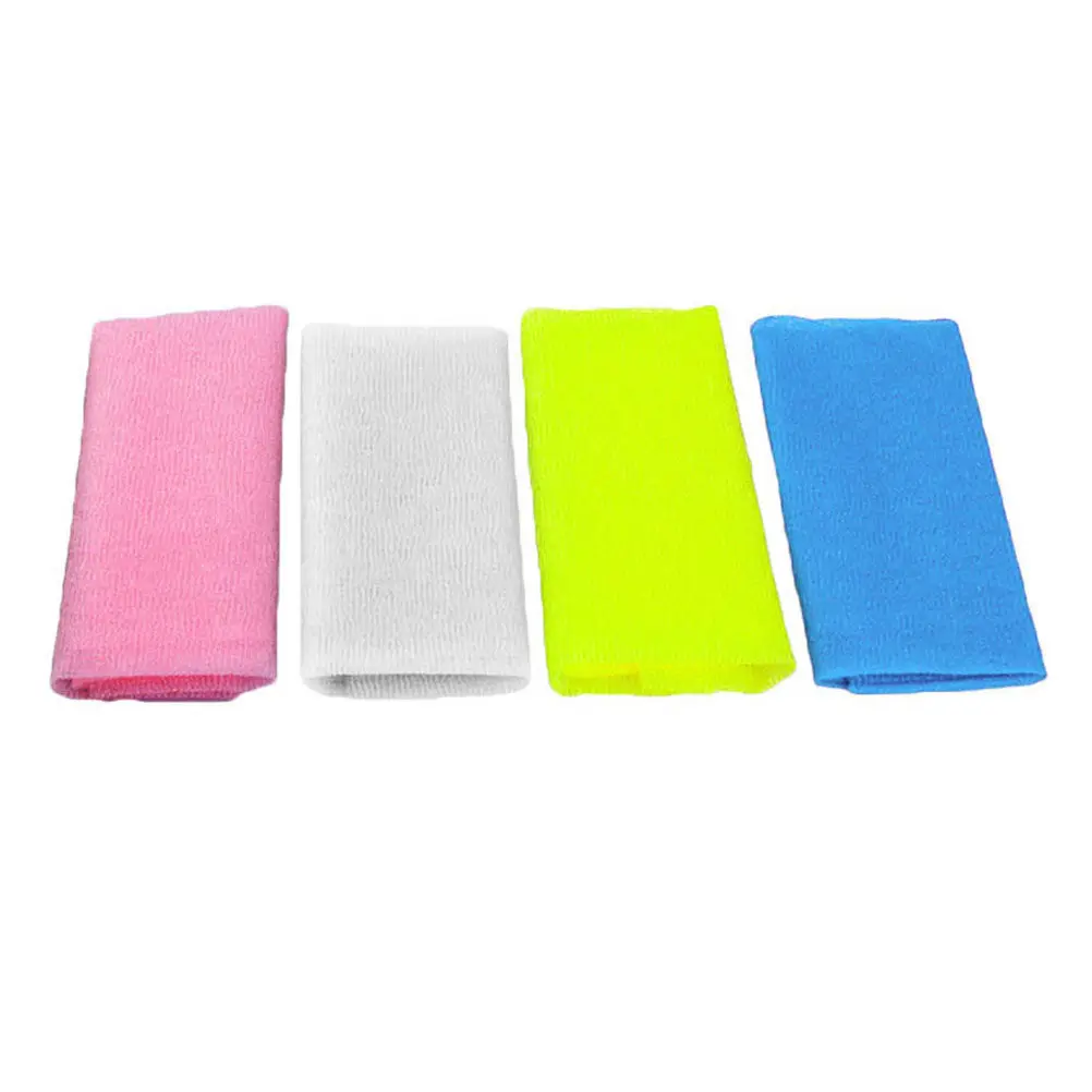 

4Pcs Back Washing Scrubber Nylon Long Exfoliating Bath Cloth Body Shower Exfoliating Bath Cloth