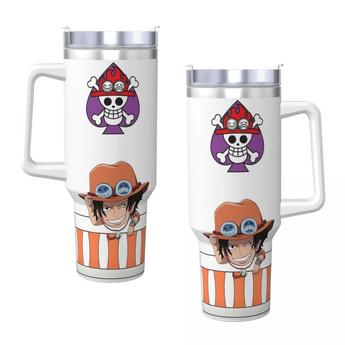 O-One Anime P-Piece Stainless Steel Tumbler Travel Mug Cup Large Capacity Thermal Mug Insulated Cold Drink Milk Tea Water Bottle