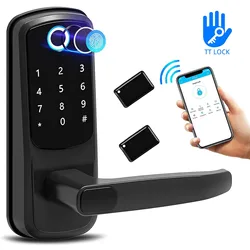 CIEPOJIT Smart Door Lock Fingerprint Electronic Deadbolt Keypad TTlock App Monitor Keyless Entry Auto Lock Easy Install Hotel